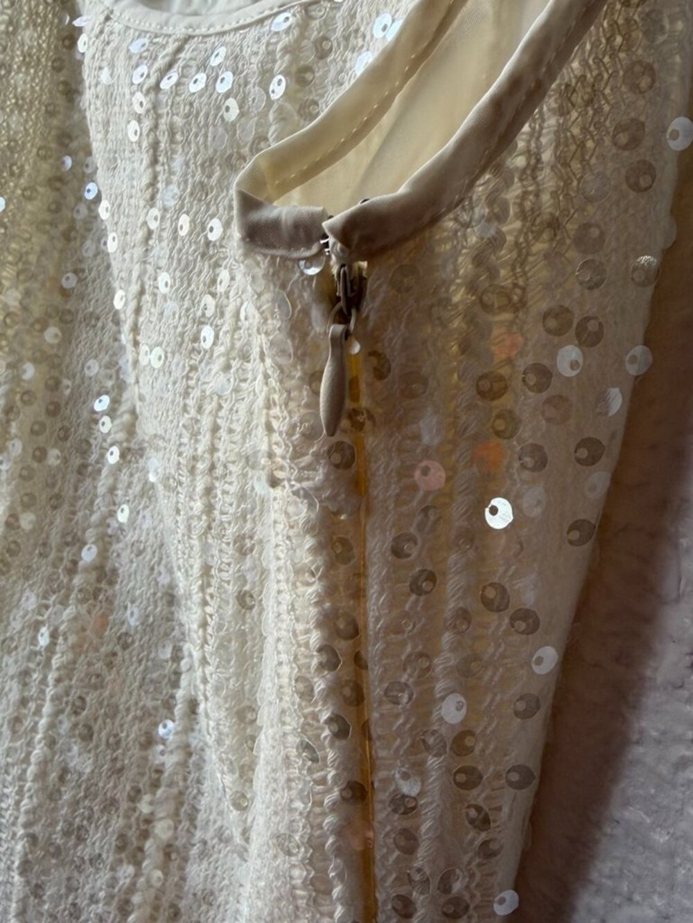 12th Tribe Solea White Sequin Mini Dress – Bridal, Size Small - Picture 8 of 8